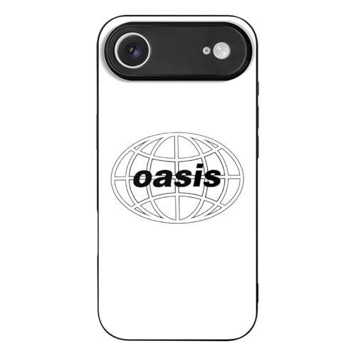 iPhone17 Air用ケース オアシス OASIS バンド スマホケース 背面 強化ガラス アイフォン17 Airカバー ワイヤレス充電対応 耐衝撃 全面保護 軽量 脱着簡単 傷汚れ防止 指紋防止 かわいい おしゃれ 贈り物