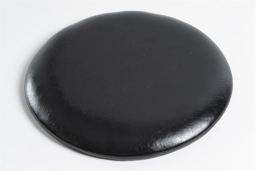 MOODMUSE Round Chair Cushion,Pack Of 1/2/4 High Stool Chair Pads With Ties,Anti-Slip Round Seat Cushion For Kitchen Chairs Multi-color Available(Black,33cm (pack of 4))