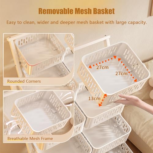 Espositore per Snack a più Livelli con Ruote, Carrello Organizer in Metallo con Ripiani su Ruote per conservare Alimenti, Frutta e Verdura, Supporto Portatile per Snack per Home Theatre.