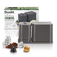 Dualit EcoPress™ Duo Max Aluminium Coffee Capsule Recycling Tool - Compatible with Nespresso Capsules & Coffee Grounds