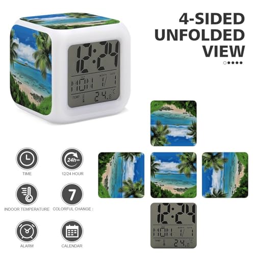 Reloj visualización temperatura con pantalla LED para evitar frío 4