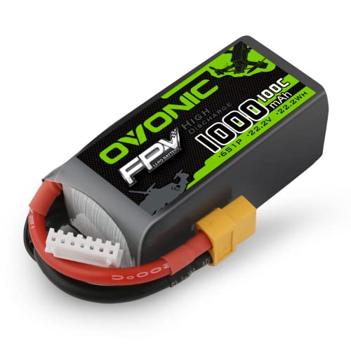 OVONIC 6S 22,2 V 1000 mAh 100C XT60 Batería de lipo para FPV Racing RC Quadcopter Helicóptero Avión Multimotor Hobby DIY Cover