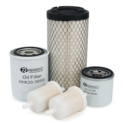 Filter Maintenance Kit K1211-82320 12581-43012 HHK20-36990 Air/Fuel/Oil/Hyd Compatible with Kubota BX22 BX23 BX24 BX25 BX25DLB BX2200 BX2230 BX2350 BX2360 BX2370 Oil Change Kit