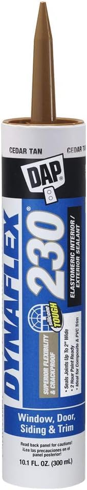 Image of DAP Dynaflex 230 Premium Elastomeric Sealant, Cedar Tan, 10.1 Oz (7079818412) (Pack of 6)