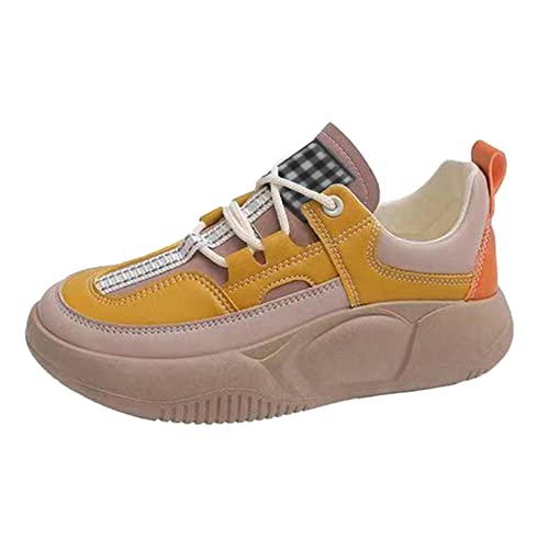 Image of Club Bollywood Womens Casual Shoes Slip On Sports Shoes Comfortable Outdoor Walking Shoes 38 Yellow|Clothing Shoes & Accessories | Womens Shoes |Flats & Oxfords|1 Womens Shoes