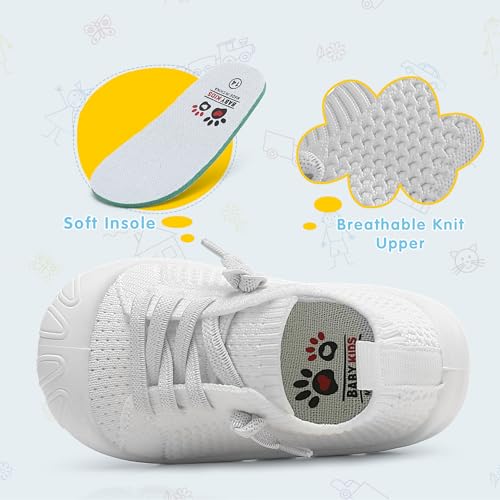 Toddler Baby Girls Boys Shoes Toddler Walking Sneakers Kids Barefoot Slip on Tennis Infant Shoes Lightweight Breathable for First Babies2