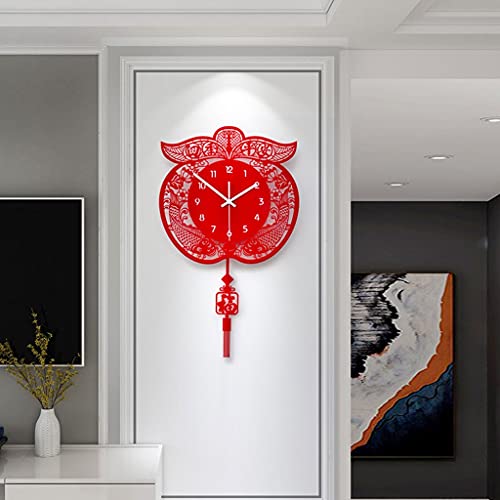 TAISK Wall clock Wall Clock Red Pendulum Clock Wall Hanging Decoration Wall Clock Kitchen Living Room Bedroom Silent Wall Clock 25. 59 Inches Wall clock Living Room Decor steampunk buy now online TAISK Wall clock Wall Clock Red Pendulum Clock Wall Hanging Decoration Wall Clock Kitchen Living Room Bedroom Silent Wall Clock 25. 59 Inches Wall clock Living Room Decor steampunk buy now online