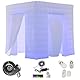 SAYOK Aufblasbares Fotostand-Gehäuse mit LED-Licht und Luftgebläse | 2.5m tragbares Fotostand-Kulissenzelt für Party-Hochzeits-Event (Two Door)