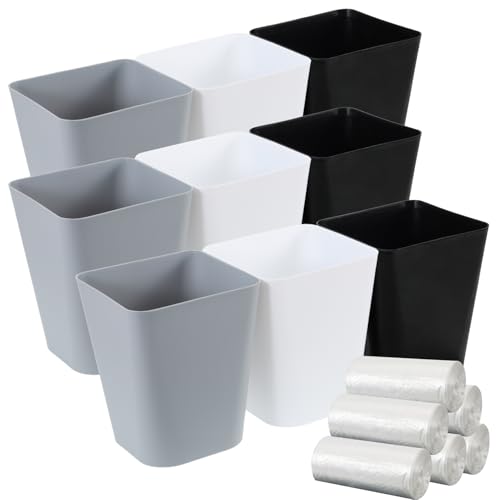 Set 9 Piezas Canecas de Basura Plástico 2 Galones