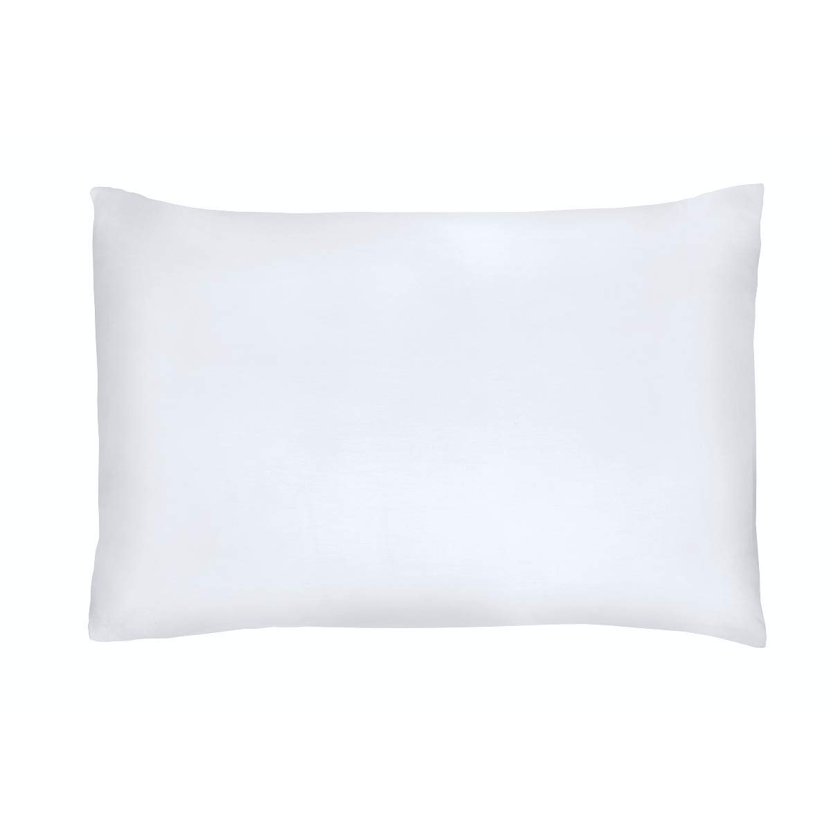 Sleepdown Pillowcase 100% Cotton Sateen Pack of Two Housewife Pillow Cover Set Anti-Allergy 300 Thread Count Luxury Bed Linen - White - 50 x 75cm, 5056242766971