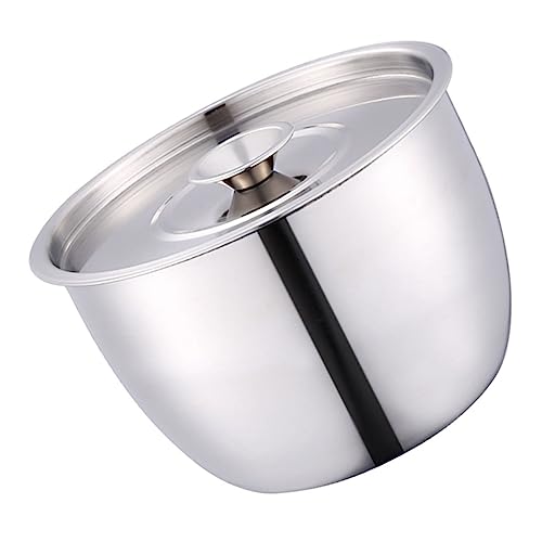 Tazón grande de acero inoxidable para mezclar huevos con tapa miniatura 1