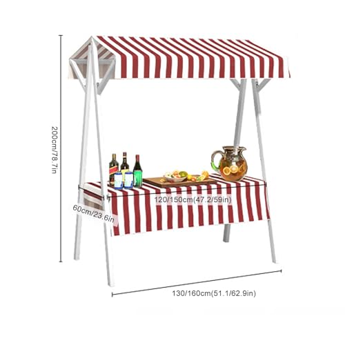 Chariot alimentaire mobile avec auvent et stand restauration ambulant - 8