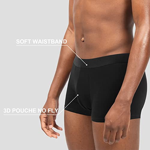 Natural Feelings Mens Underwear Boxer Briefs Pouch Trunks Underwear for Men 1.5" No Fly Boxer Trunks 4-Pack3