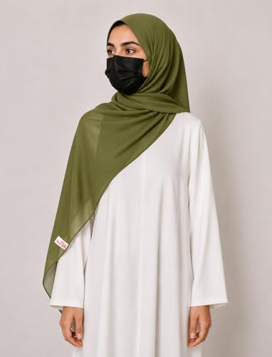 Image of Premium Georgette Hijab for Girls & Women | Lightweight and Breathable | Combo Pack of 4 | 180 cm x 70 cm