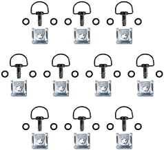 10 Pcs Motorcycle D-Ring Quick Release ¼ Fiberglass Turner Kit with 14mm Fairing Screw (Black)