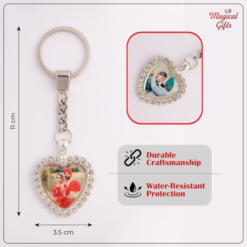 Image of magical gifts Customized Keychains, Unique Personalized Key RIngs and Charms with Your Photos /Name /Design for Bags /Bikes /Car and Gifting Purposes