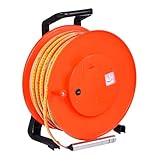 Memykoy Tiefbrunnen-Wasserstandsmesser, 10 m - 300 m Brunnenwassertiefenmesser, Grundwasserstandsmessgerät mit Fester Sonde und Stahlband, für Brunnen, Bohrlöcher, Reservoirs und Rohre 200m(656ft)