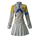 FEZXXYY Anime Kiryuuin Satsuki Cosplay Costume Uniform dress+tie Customization Based on Your Design (White, M-middle)