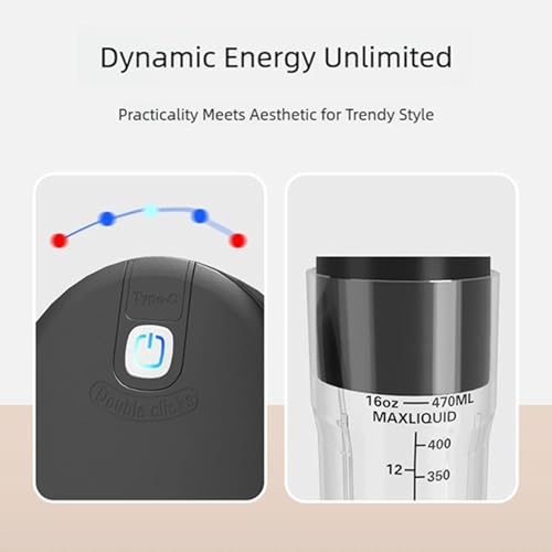 Presseur mobile compact en polystyrène avec charge USB et divisions pour mélange rapide - 6