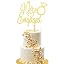 Gold We Are Engaged Cake Topper