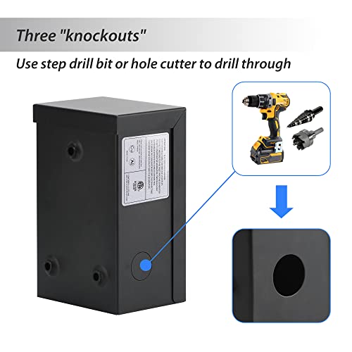 Generator Power Inlet Box, 30 Amp Power Inlet Box, Nema L14-30P, Generators Up To 7,500 Running Watts 30Amps 3R Nema Generator Inlet Box Etl Listed (Black) #TOP5