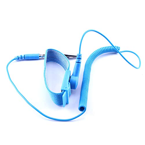 Preisvergleich Produktbild GoodFaith Kabelgebundenes elektrostatisches Armband Blau Antistatisches Verstellbares Armband Armzubehör mit Kabel Handwerkzeug