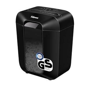 Fellowes Aktenvernichter 9 Blatt (P4), Papierschredder mit Partikelschnitt für Homeoffice, Powershred LX50, Schredder mit 17L Papierkorb und Sicherheitssperre, LX AktenvernichterDesign Serie, schwarz