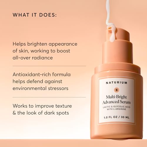 Naturium Multi-Bright Advanced Serum, Exfoliating Skincare for Radiant Glow with L-Arginine, Lactic & Glycolic Acid, 30 mL / 1.0 fl oz - image 3