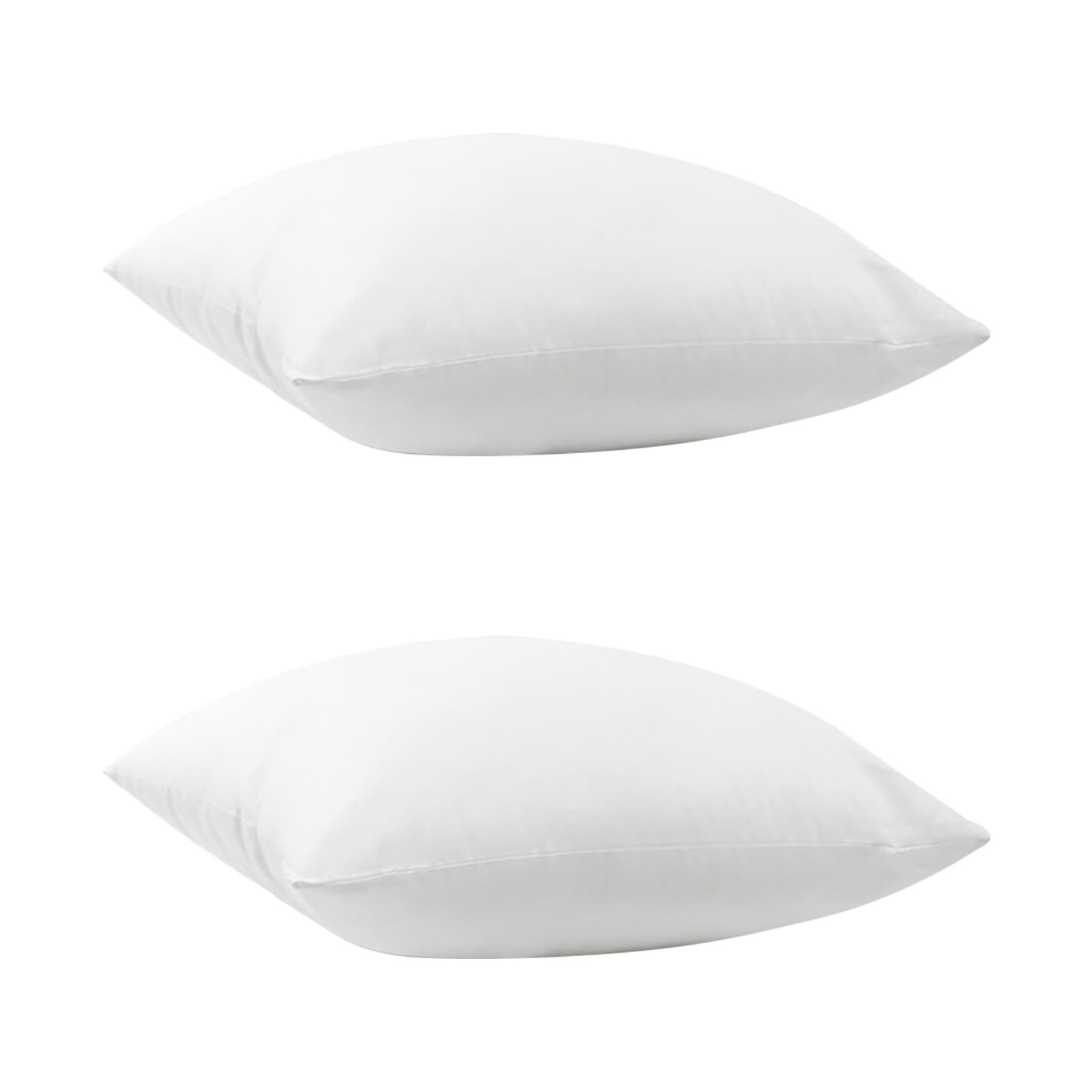 Inserto per Cuscini Tessuto Non Tessuto, Design Semplice 2 Pezzi Riempimento in Cotone Pp Morbido e Pratico Colore Bianco per Casa e Ufficio