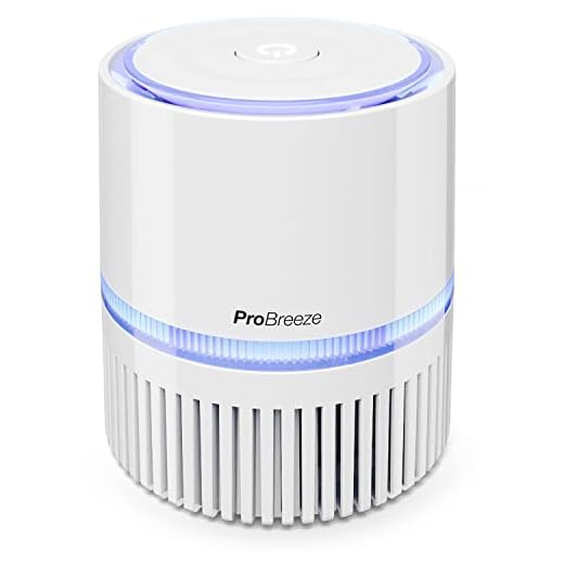 Pro Breeze Purificador de Aire Mini con Auténtico Filtro HEPA e Ionizador - Limpiador de Aire Personal de Escritorio con Luz Nocturna - para Hogar, Trabajo, Oficinas | USB y Alimentación Principal