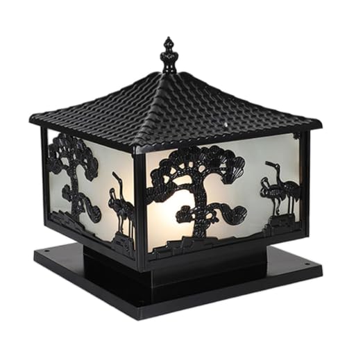 Luminaire extérieur aluminium noir 50cm pour pilier de jardin et poteaux de terrasse