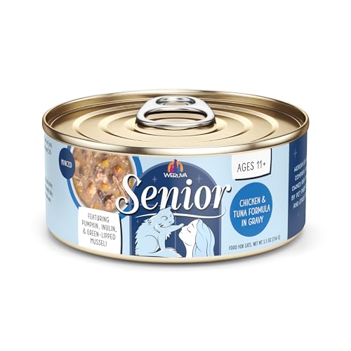 Weruva Cat Senior, Chicken and Tuna Formula in Gravy, 5.5oz Can, Pack of 8