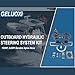 GELUOXI 150HP Marine Outboard Hydraulic Steering Kit with Dual-Lock Cylinder, High-Pressure Pump (6.9mpa/1000psi), 2X 20ft Durable Nylon Hose (5/16