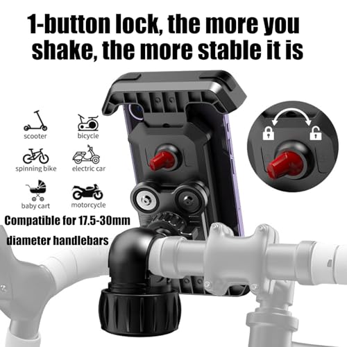 Support de téléphone pour guidon de moto anti-shake pour une navigation stable en outdoor