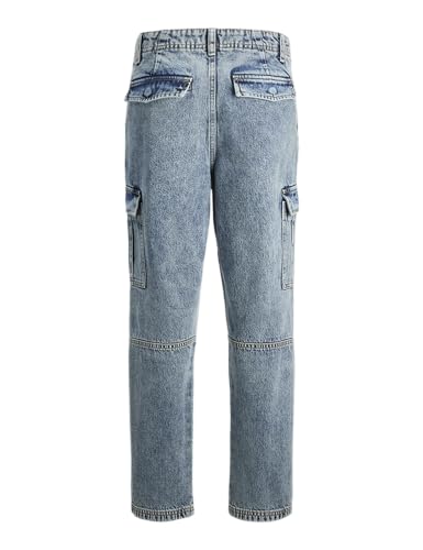 Jeans cargo para niños Jack & Jones en denim azul resistente 2
