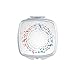 Round-Shaped Red Blue Music Notes Mirror Square Portable Hand Pocket Makeup