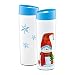 Produktbild AMBITION Kaffeebecher to go Isolierbecher 340 ml doppelwandig Quick Press Verschluss weiß blau Weihnachtsmotiv Wintermotiv Forest Kollektion Schneemann
