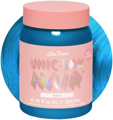 Lime Crime Unicorn Full Coverage Hair Dye, Anime (Candy Blue)