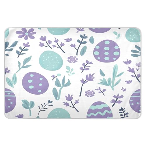 BOESI Doodle Easter Egg Pattern Waterproof Pads for Bedwetting and Incontinence, Reusable Pads, Reusable Diaper Pads for Bed, Sofa, Travel