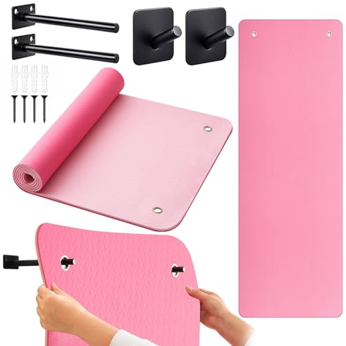 Image of Briwooody Hanging Yoga Mat, Exercise Mat Non Slip Thick for Women and Men, Tear-resistant Fitness Pad with Reinforced Holes for Home Gym, Yoga, Pilates,stretching