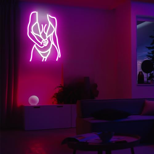 Image of Lady Neon Sign Lady Body Neon Signs for Wall Decor Dimmable Neon LED Signs for Man cave Sexy Girl Women Body Neon Light Sign for Club Bar Home Birthday Party Gifts