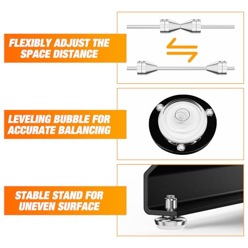 Image of Nilight Motorcycle Bike Wheel Balancer Tire Balancer Stand | Features static & dynamic alignment heavy duty build adjustable centering cones fits most motorcycles dirt & sport bikes