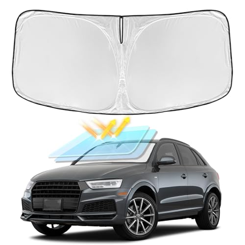 for Audi Q3 2019-2025 2026 Windshield Sun Shade - 4 Layers Car Sunshades for Front Windows Shade...