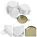 NUOBESTY 40 Pcs 200l Iron Drum Seal Caps Waterproof Oil Barrel Covers White Large Gallon Barrel Lids for Industrial Storage