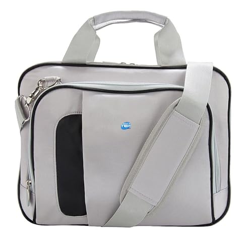 SIMPLETEK - Torba Premium Pinn 2 w 1 | Kompatybilna z notebookiem/tabletem/smartfonem 7"-10" | wymienialna, szara (odnowiona), Szary, Taglia unica