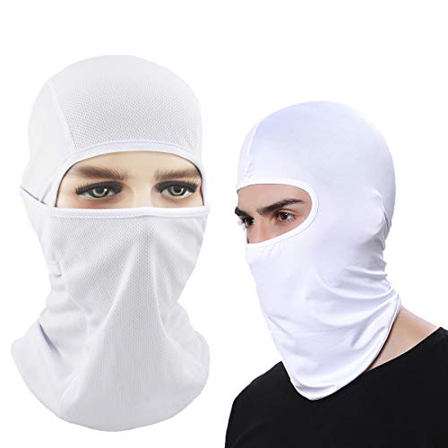 LEAGY Sunguard UPF 50+ Uniquely Versatile It Can Be Worn in up 6 Different Ways Protection, Comfort & Fun. Multi-Functional Headwear, Multi-Purpose Sports Balaclava (Style2 - Light Gray)