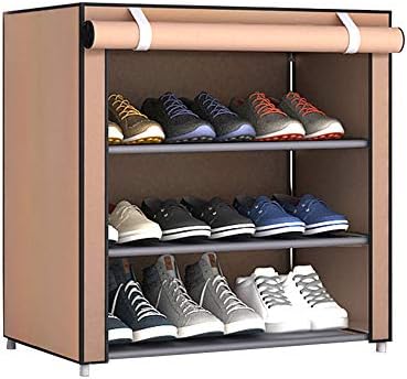 Lifemaison Shoe Storage Organiser for 4/5/6/8/10 Levels Anti-Dust Shoe Cabinet Organiser (Dark Red, 8 Layers)
