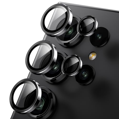 WSKEN for Samsung Galaxy S24 Ultra 5G Camera Lens Protector,[Keep Original Shooting] Shatterproof 9H Tempered Glass Camera Screen Protector Metal Ring Cover Film Accessories