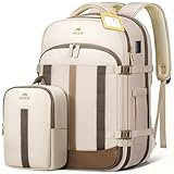 MATEIN 18x14x8 Personal Item Backpack for Frontier Airline, Waterproof Travel Backpack for Women with Luggage Tag & Rain Cover Fit 17.3 Inch Laptops, Lightweight TSA Approved Underseat Bag, 2 Pcs Set