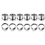 Silver 16.5-19mm 12Pcs